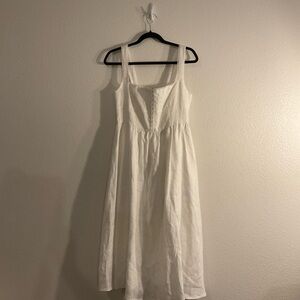 NWT Olivaceous White Linen Dress